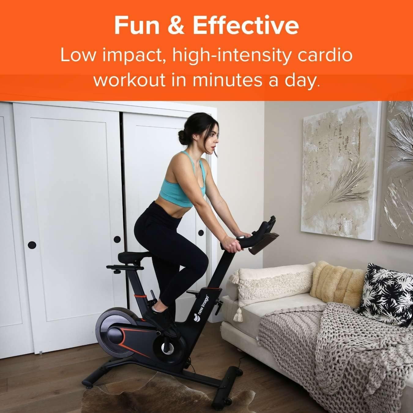 Electromagnetic Exercise Bike w/ LCD Monitor, 16 Levels & Adjustable Seat