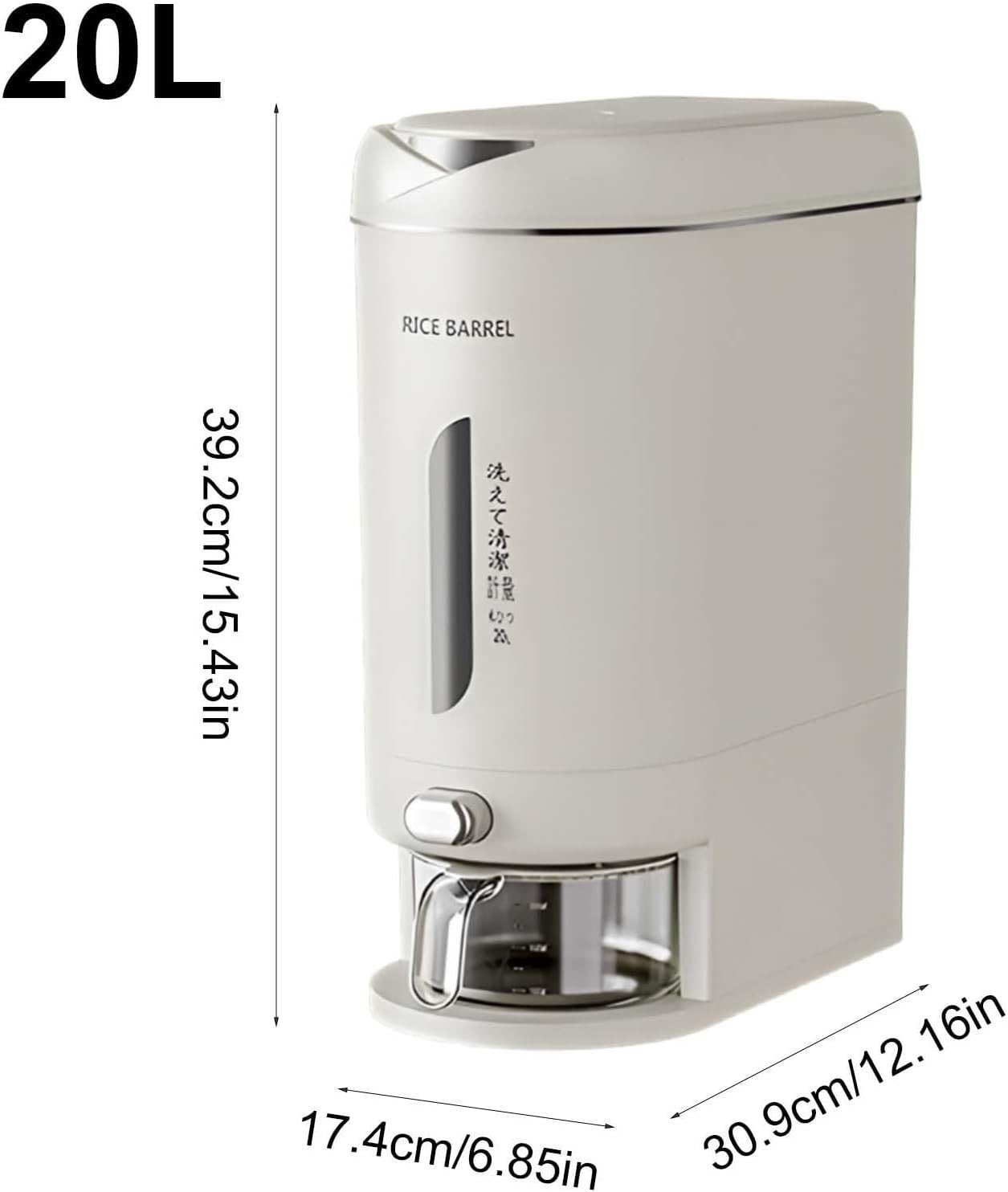 Airtight Rice Dispenser Cereal Storage Container Moisture Proof Bin