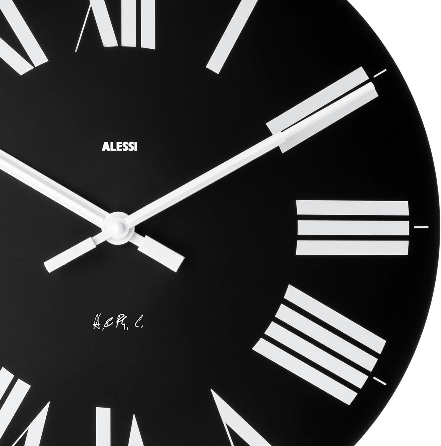 Modern Silent Quartz Wall Clock Black 36cm Large Roman Numerals Decor