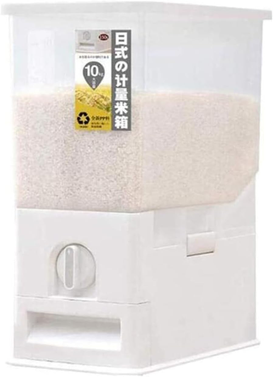 10KG Multifunction Rice Dispenser Dry Food Storage Container Airtight Bin