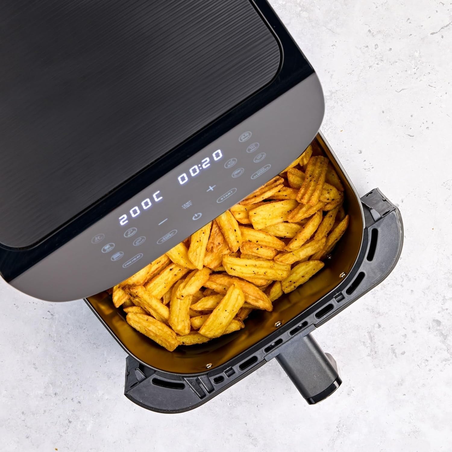 6L Digital Air Fryer Oven | Large Square Basket | 10 Pre-Sets | 200°C | Family