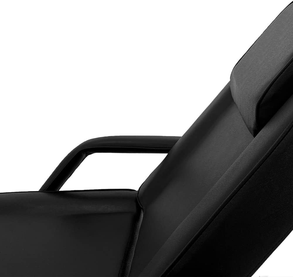 3-Section Massage Table Folding Beauty Bed Tattoo Chair w/ Storage Box Black