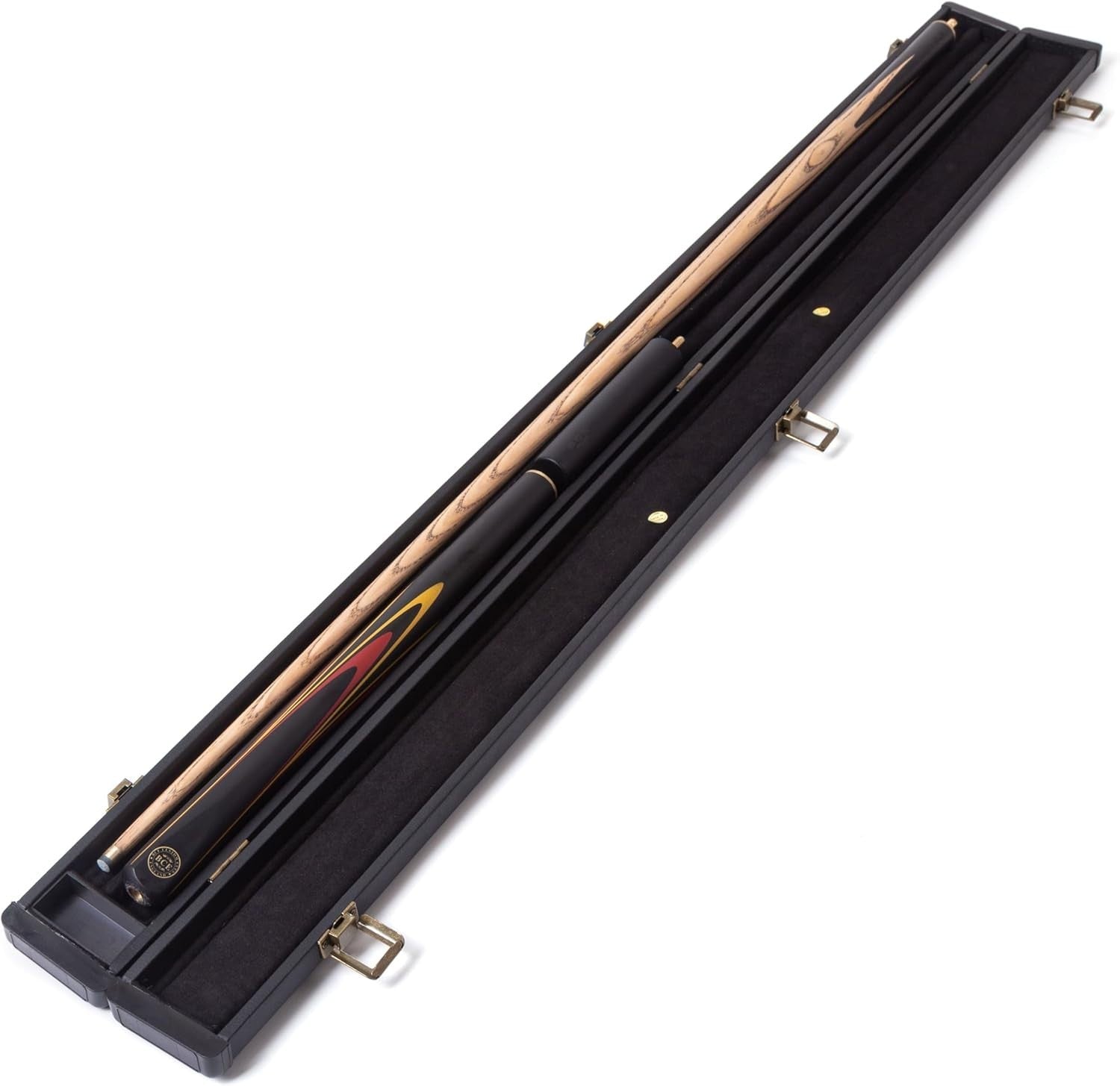 57" 3/4 Cut Ash Snooker Pool Cue 9.5mm Tip Extension Hard Case