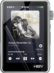 Silver Hi-Res MP3 Player Dual DAC Bluetooth 5.1 WiFi OLED Touchscreen