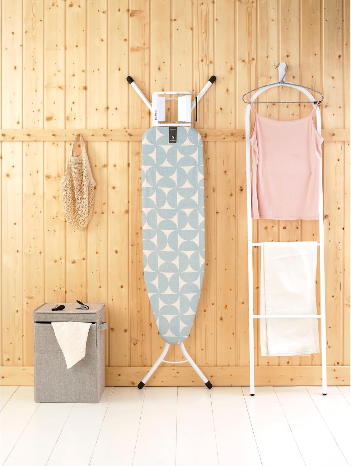 Compact Ironing Board 110x30cm Adjustable Height Steam Rest Foldable