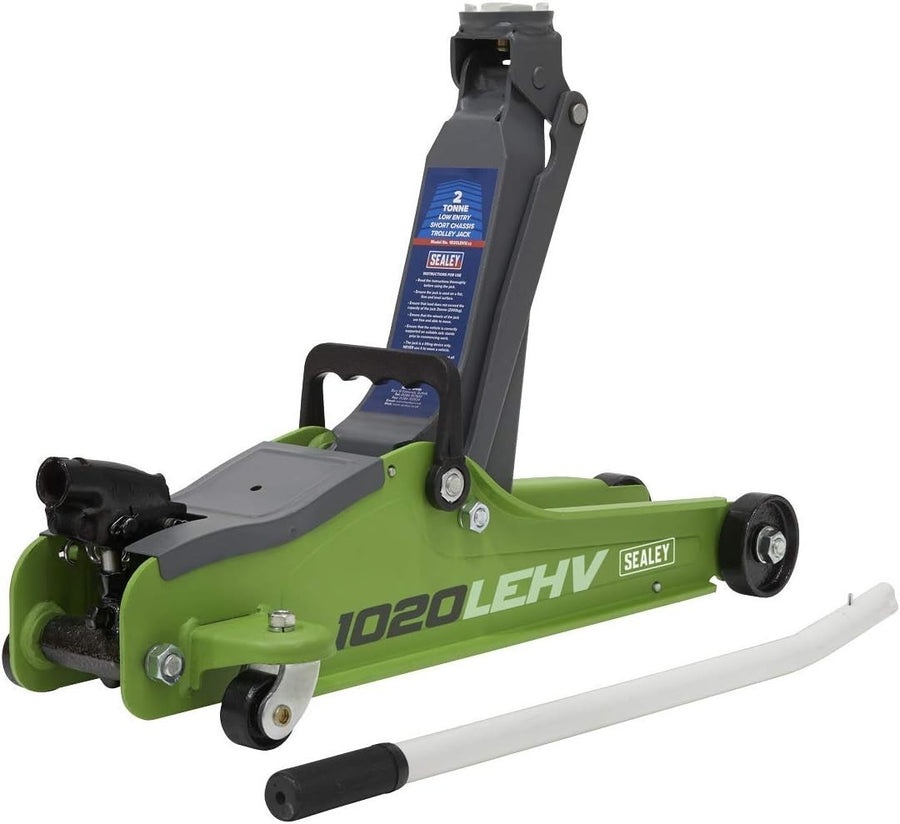 2 Tonne Low Profile Trolley Jack Car Lift 85–385mm Heavy Duty Short Chassis