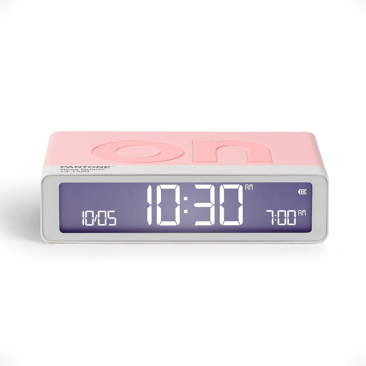 Flip Digital Alarm Clock Reversible On Off Touch Snooze Rechargeable