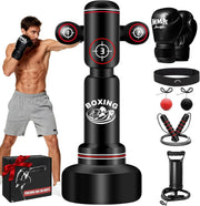 70in Free Standing Punch Bag Kit Adult MMA Boxing Training Set