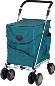 Luxury 4 Wheel Shopping Trolley Walking Aid Foldable Push Cart