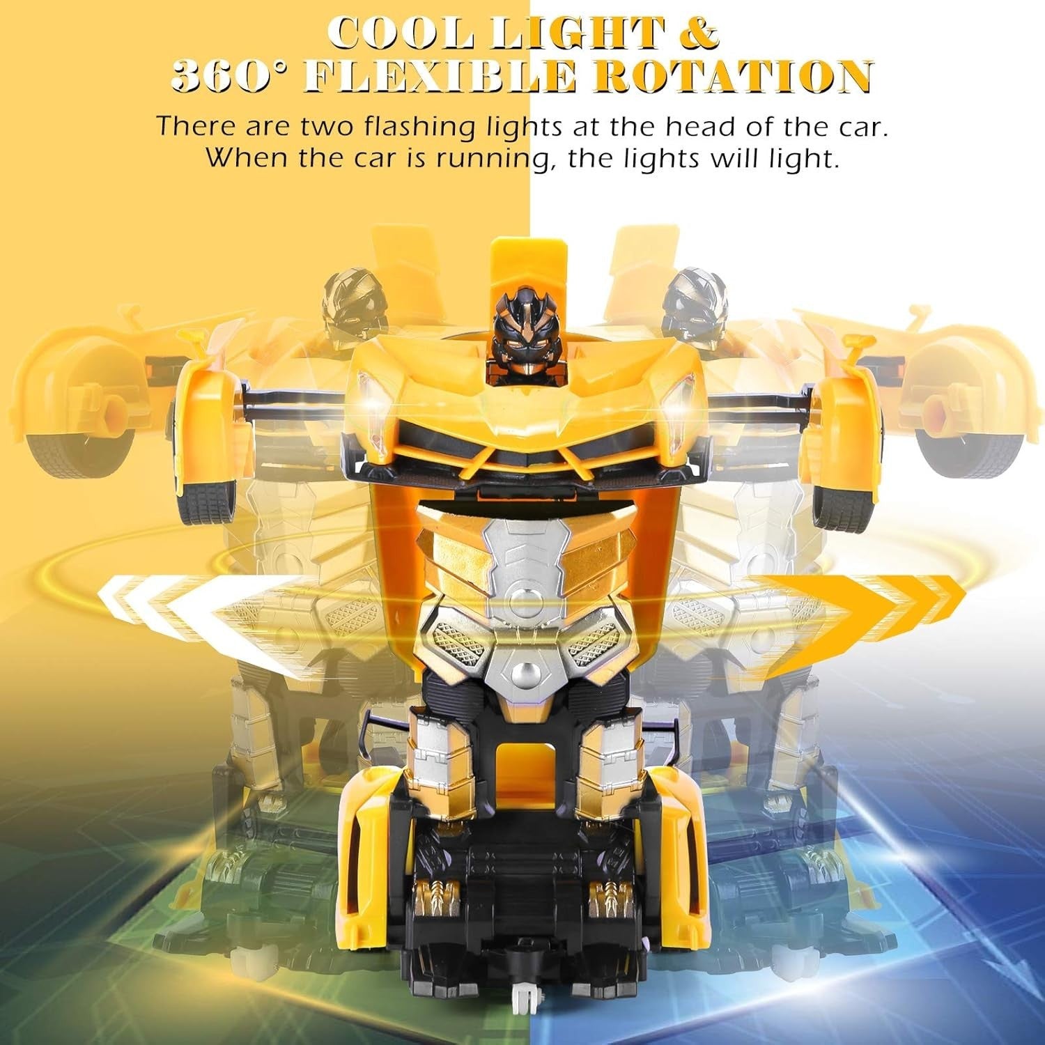 Robot RC Car Toy 360° Spin Rechargeable Gift for Kids 3–8+