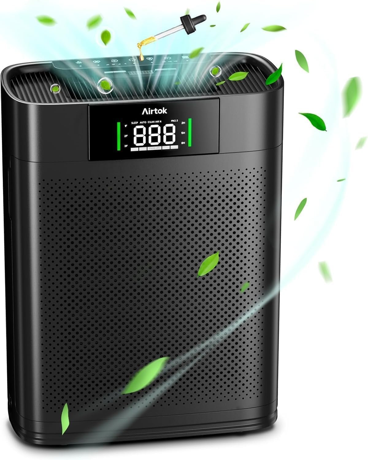 Smart HEPA Air Purifier 1300ft² PM2.5 Auto Sleep Aromatherapy