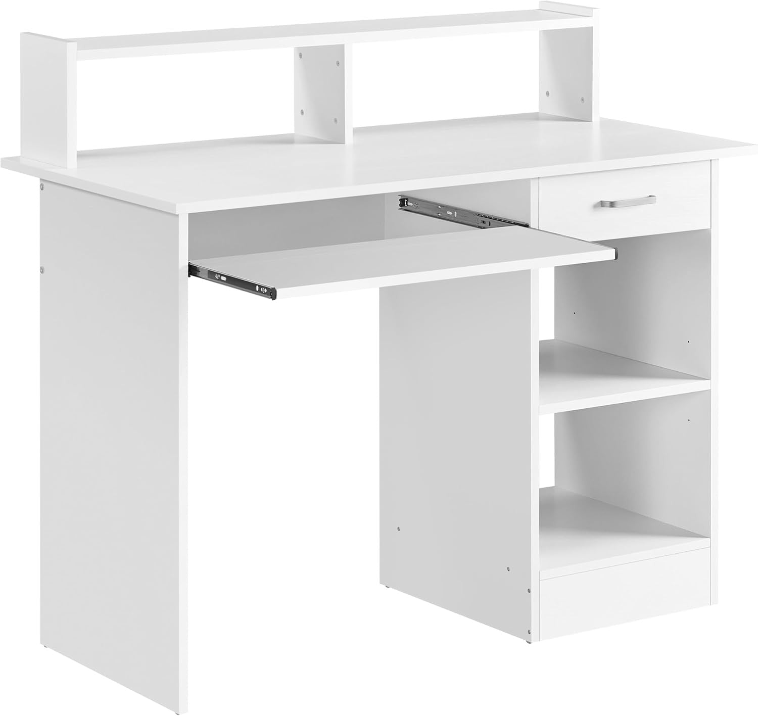 Computer Desk with Storage Shelves Home Office PC Laptop Study Table White
