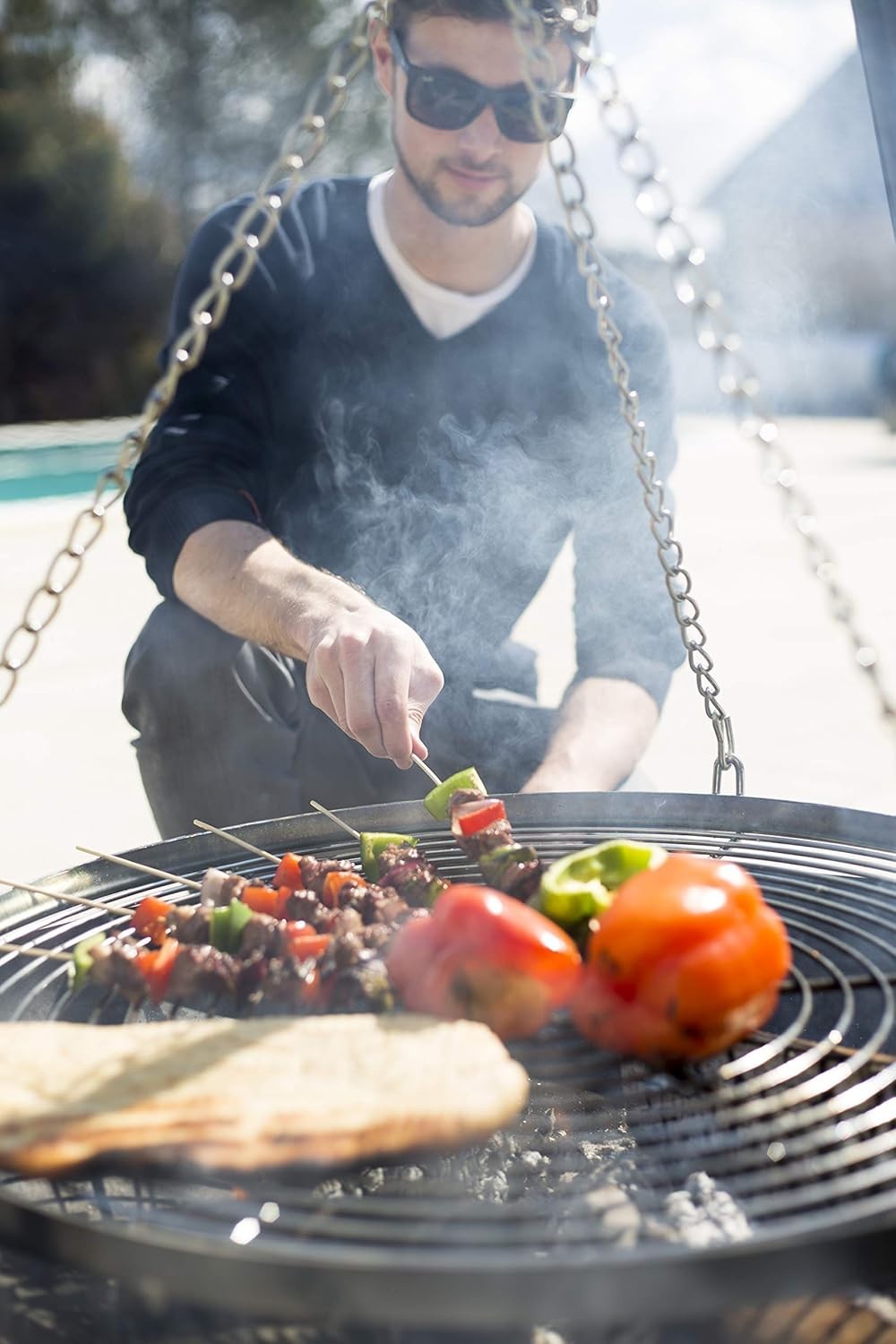Tripod BBQ Grill with Adjustable Height – Portable Outdoor Cooking Stand