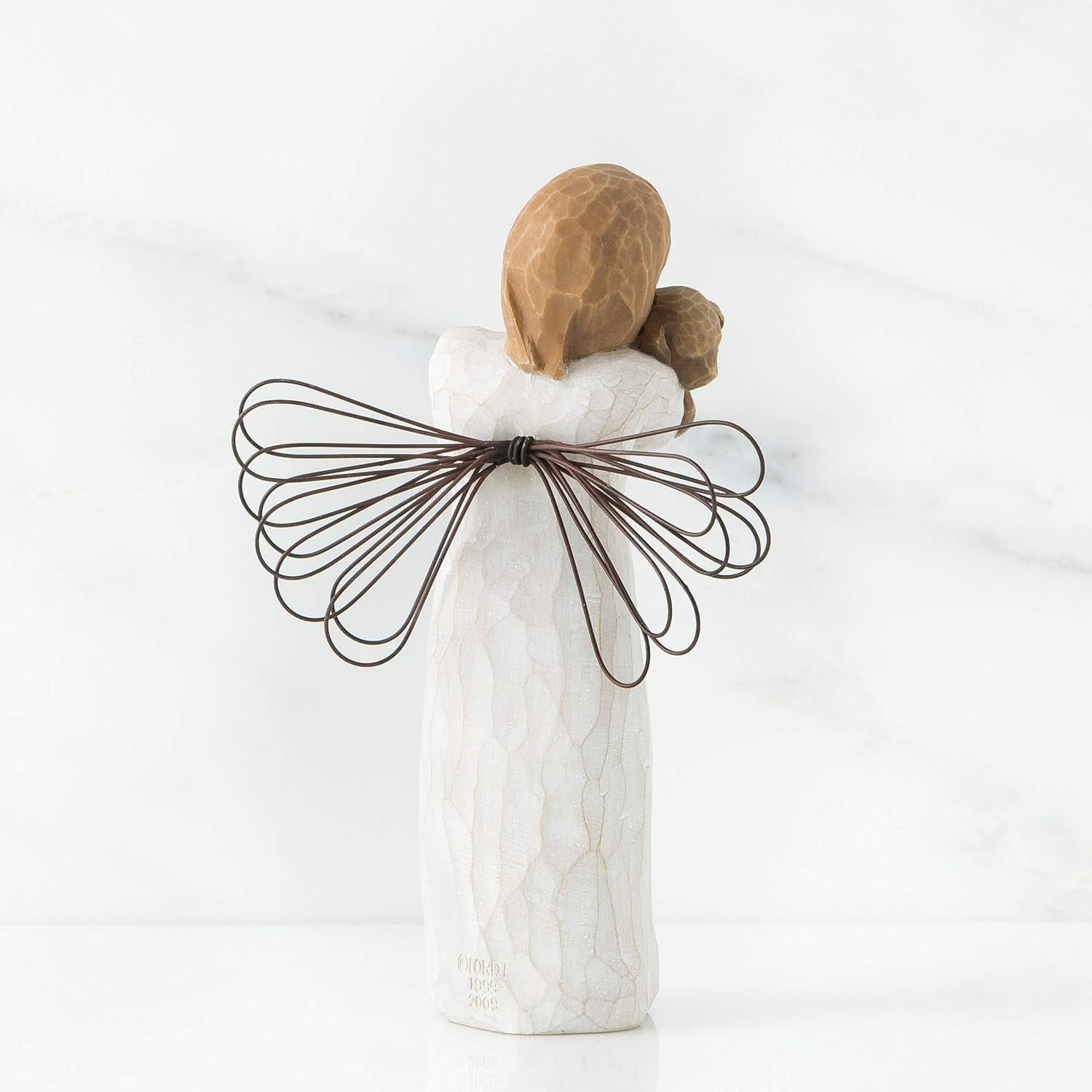 Angel Friendship Figurine Resin Sculpture Gift Decor Handmade Wings