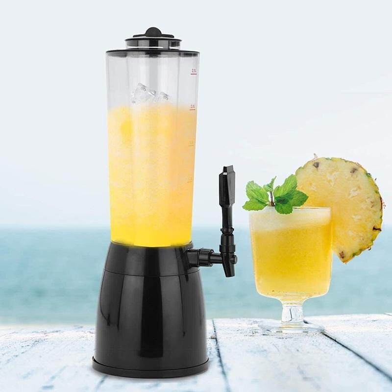2.5L Beer Tower Dispenser with Ice Core – Juice Cocktail Drink Cooler