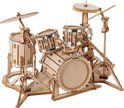 3D Wooden Drum Kit Puzzle – Mini Musical DIY Model for Adults & Kids Gift