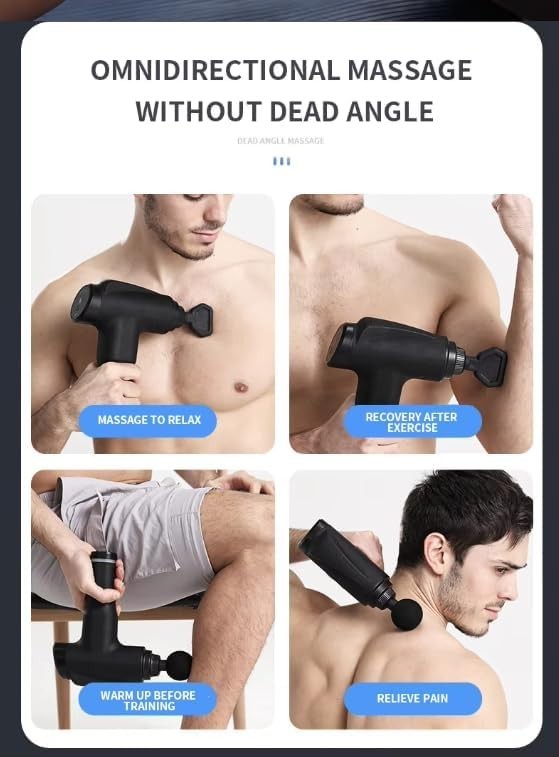 Deep Tissue Massage Gun 32 Speed Percussion Muscle Massager 5 Heads Quiet