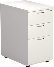 White 3 Drawer Lockable Filing Cabinet 40.4x60x73cm Wood