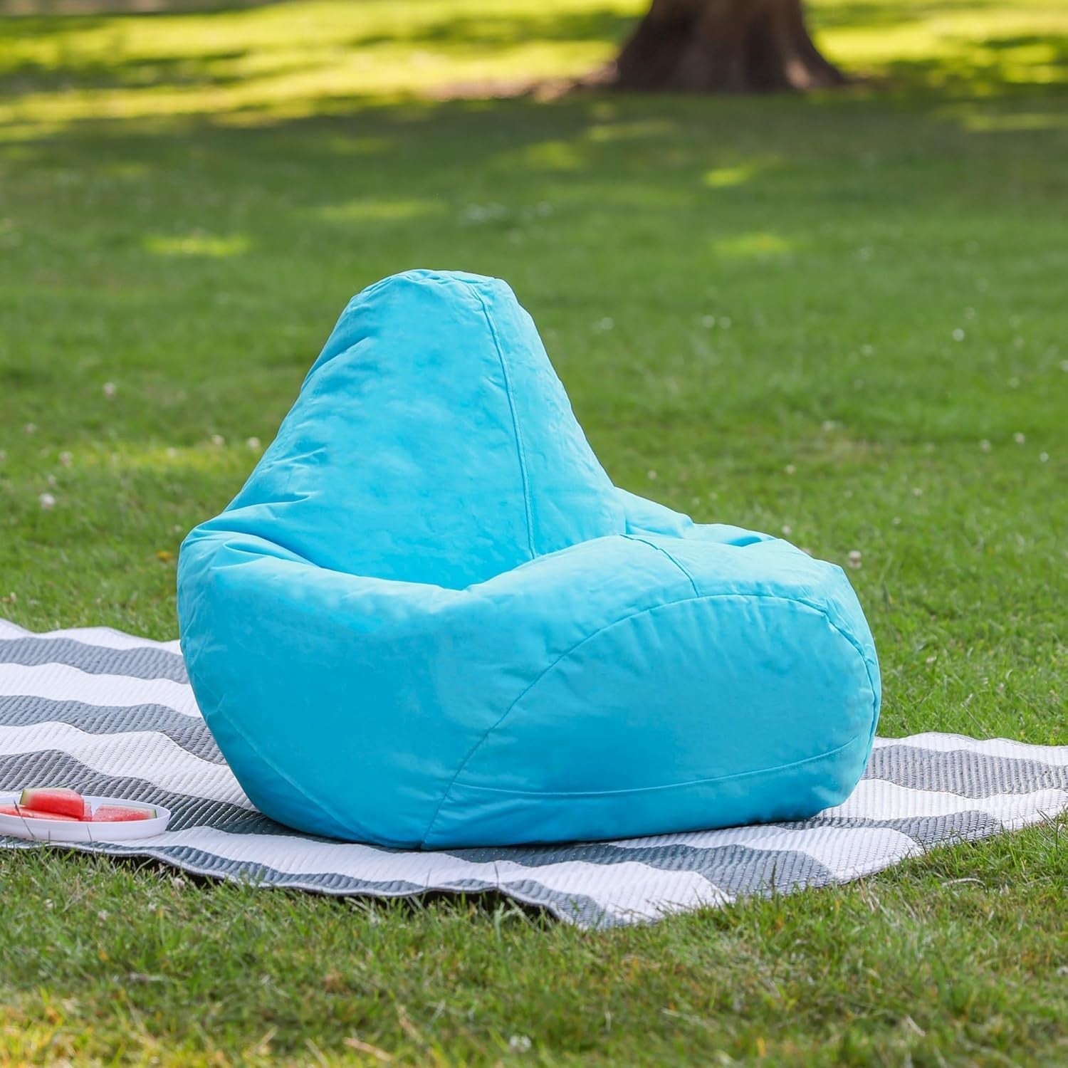 Kids Outdoor Bean Bag Chair Waterproof Gaming Seat – Aqua Blue Indoor Use