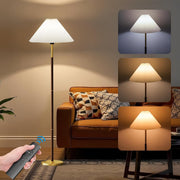 Floor Lamp with Remote App Foot Switch Dimmable Wooden Standing Light