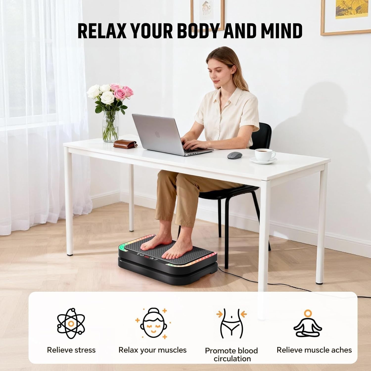 Whole Body Vibration Recovery Platform 200 Speed Bluetooth Home