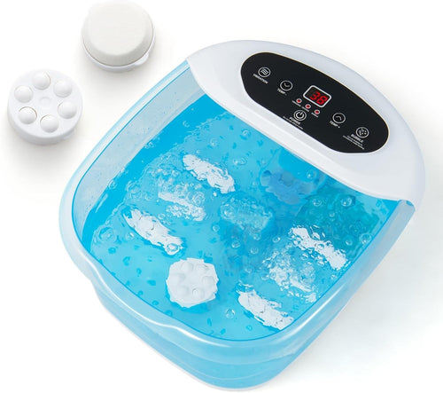 Foot Spa Massager Tub with Heat, Bubbles & Vibration for Home Pedicure