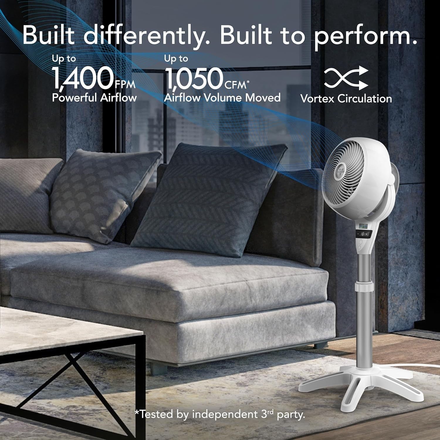 Pedestal Smart Fan – 99-Speed Remote Control Energy Saving Quiet Airflow