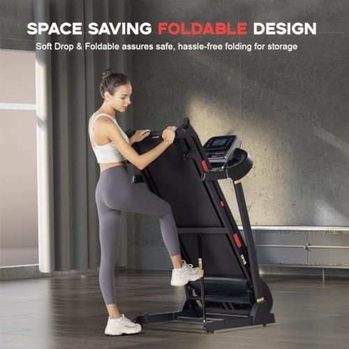 Folding Treadmill 1-16KM/H with 0-15% Incline & 18 Fitness Programs