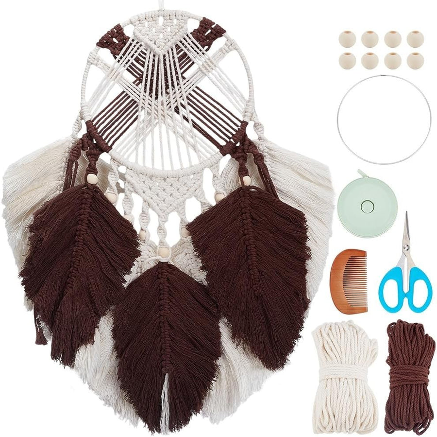 DIY Macrame Dreamcatcher Kit Boho Wall Hanging Craft Set