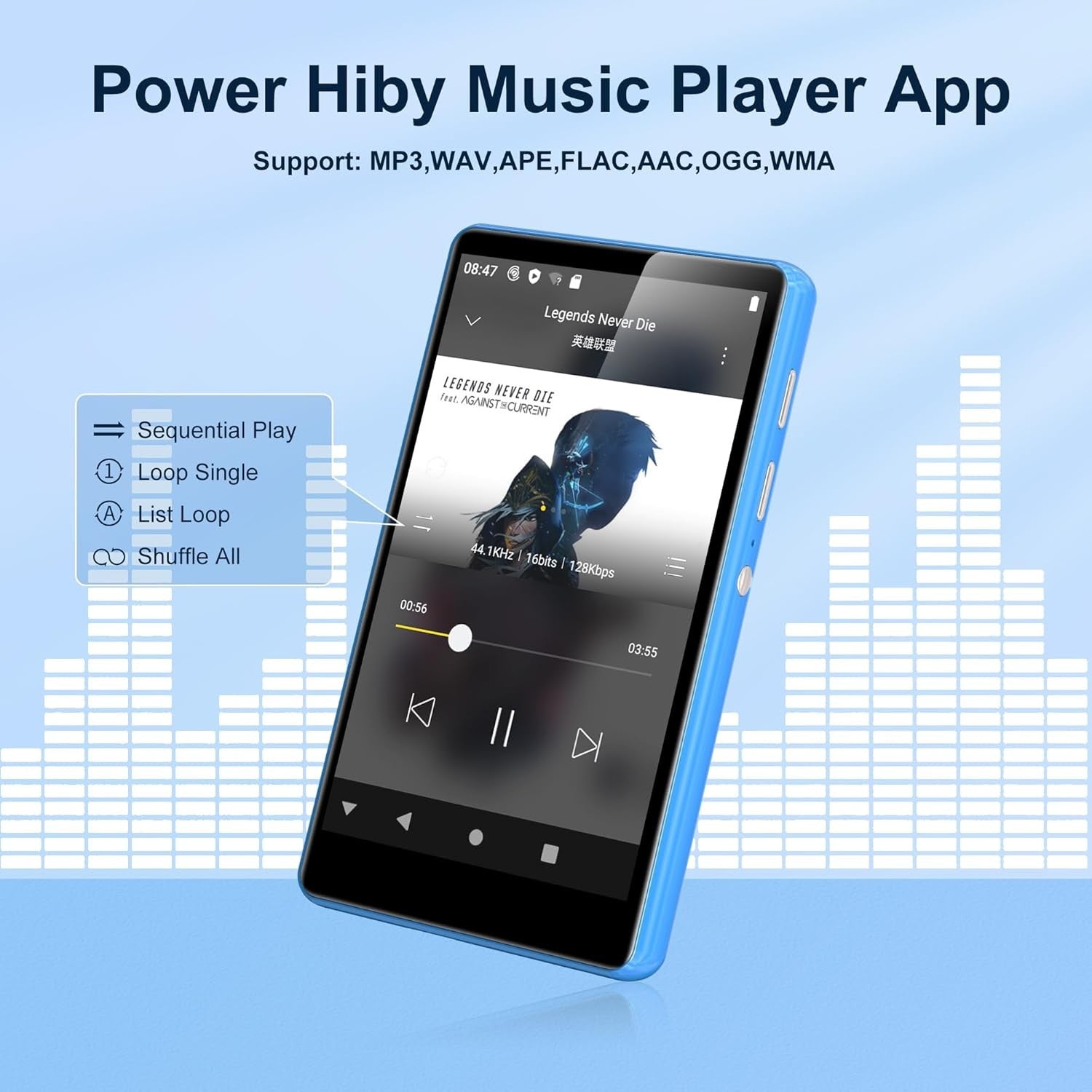 Wi‑Fi & Bluetooth 80GB 4″ HD Touch MP3 Player w/ Apps & Streaming