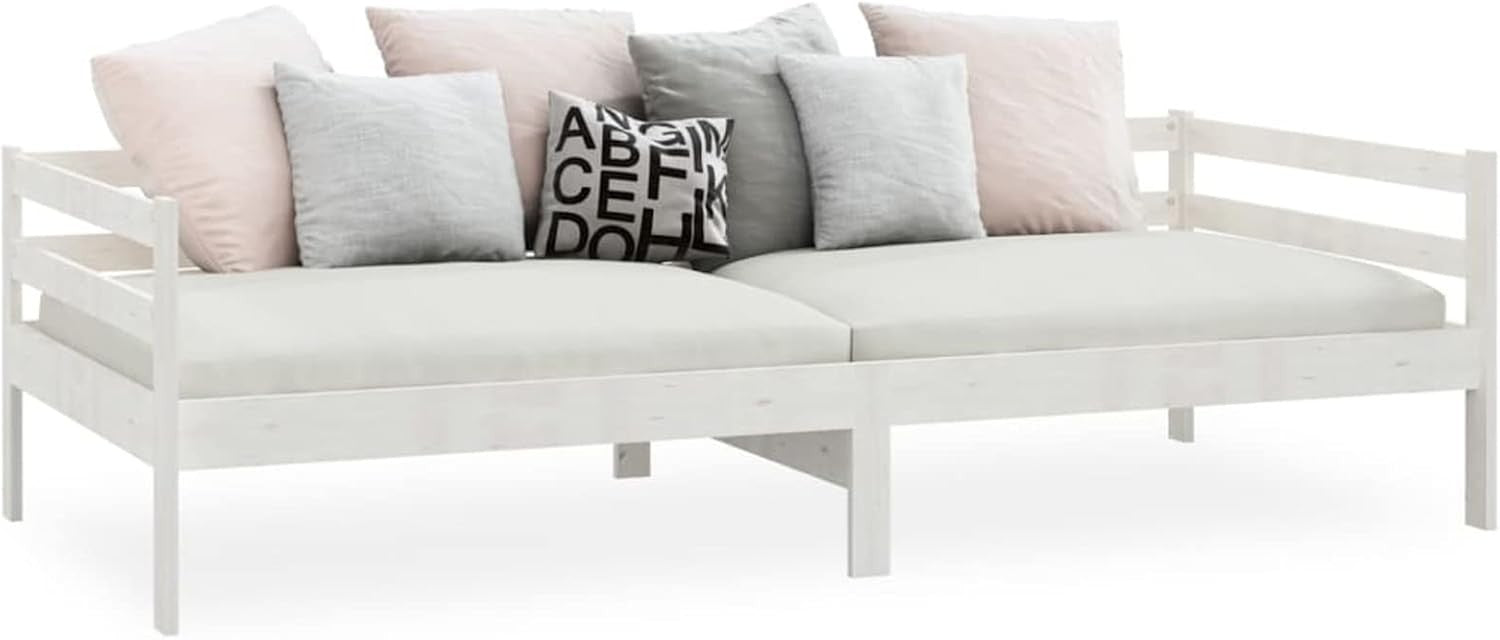 White Pine Wood Daybed Frame 90x200cm – Sofa Bed for Guest Room or Lounge