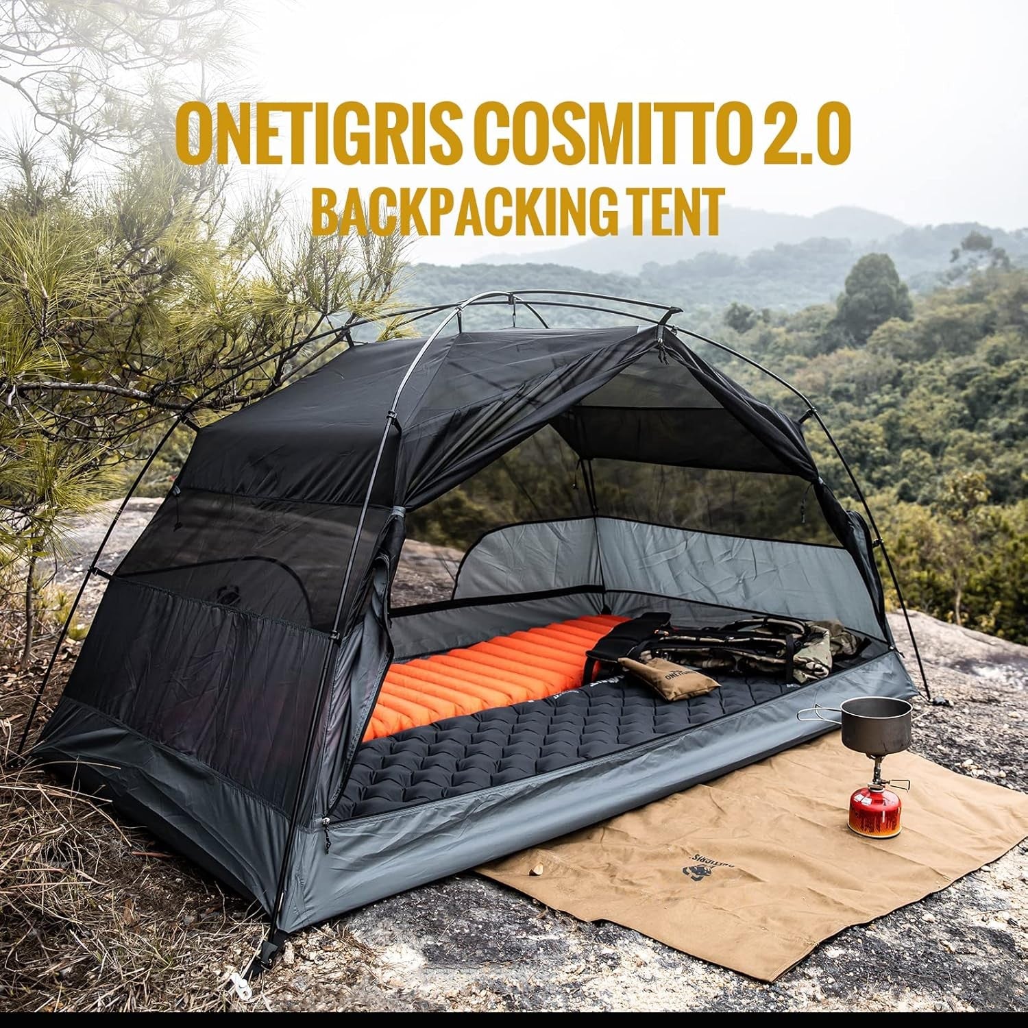 2 Person Backpacking Tent Lightweight Waterproof 3 Season