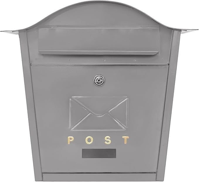 Wall Mounted Lockable Post Box Waterproof Aluminium Mailbox Secure Stylish