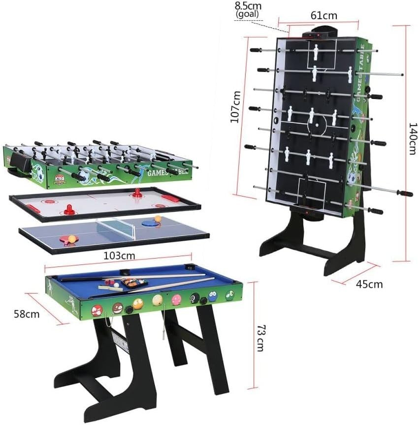 4ft 4 in 1 Multi Game Table Pool Foosball Ping Pong Hockey