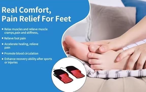 Red Light Therapy Foot Slippers LED Infrared Pain Relief Circulation Support