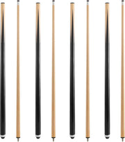 4x 58in Pool Cue Sticks 13mm Tip Hardwood 2 Piece House Bar Set
