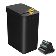 4 Gallon Touchless Motion Sensor Trash Can Black Smart Bin