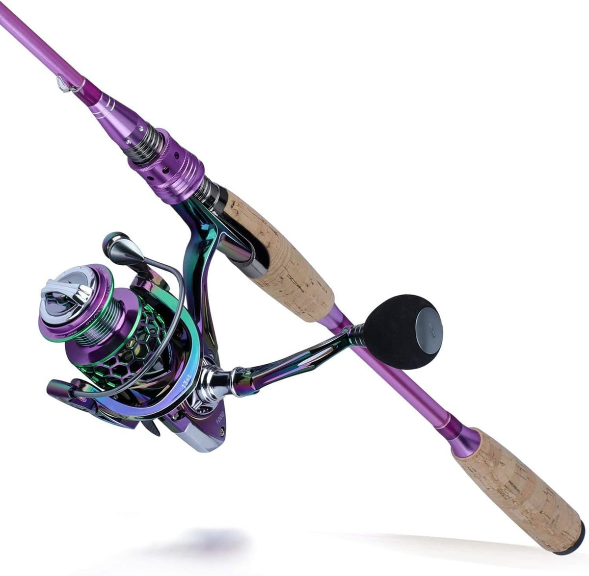 Portable 4-Section Carbon Fiber Fishing Rod & Spinning Reel Combo Kit