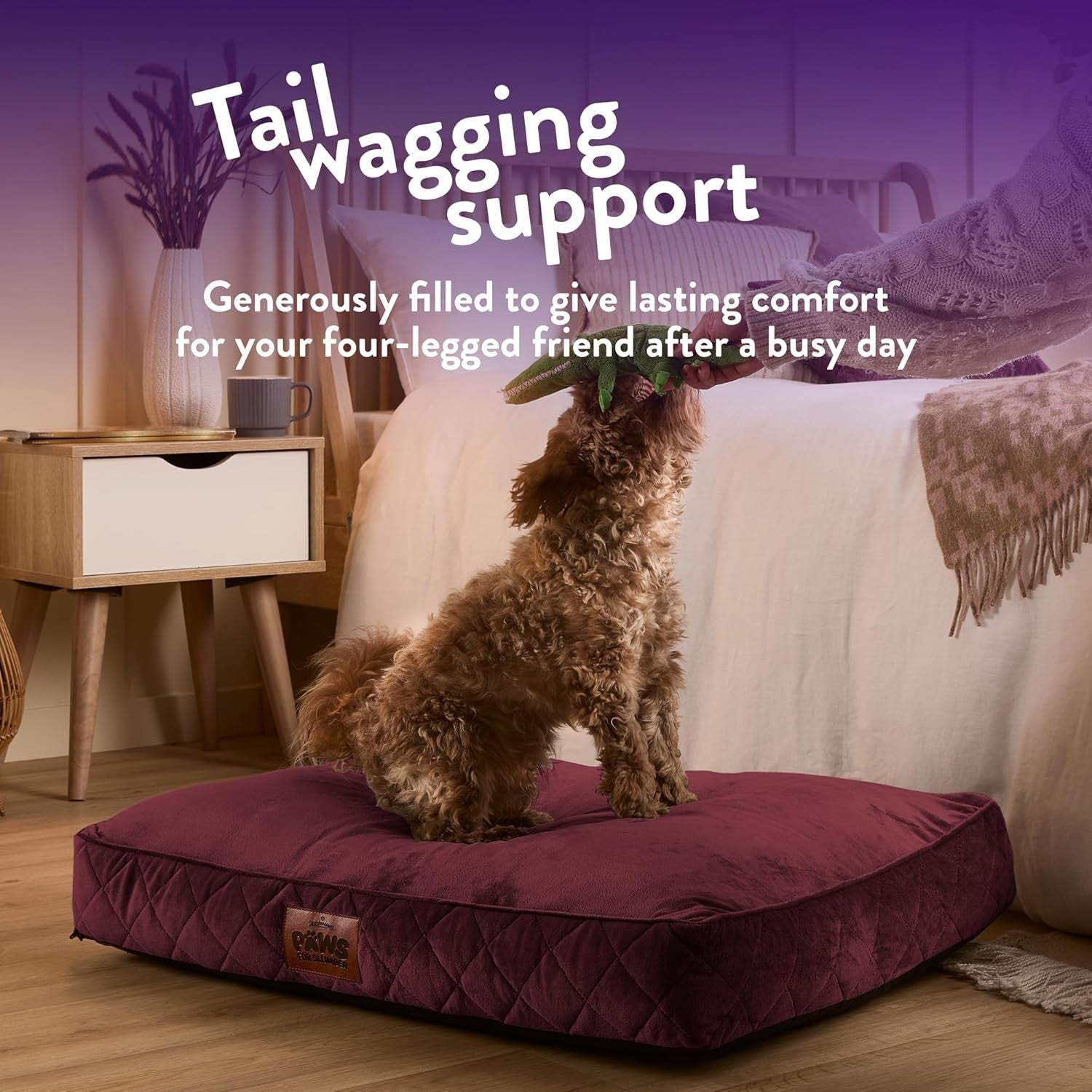 Luxury Orthopedic Dog Bed 60x80cm Washable Non Slip UK Made