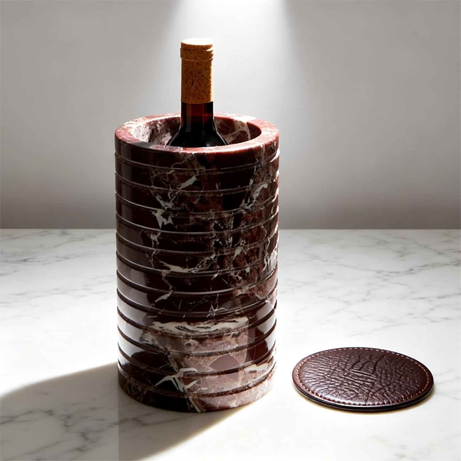Marble Wine Chiller Bucket 750ml Champagne Cooler Keeps Bottles Cold