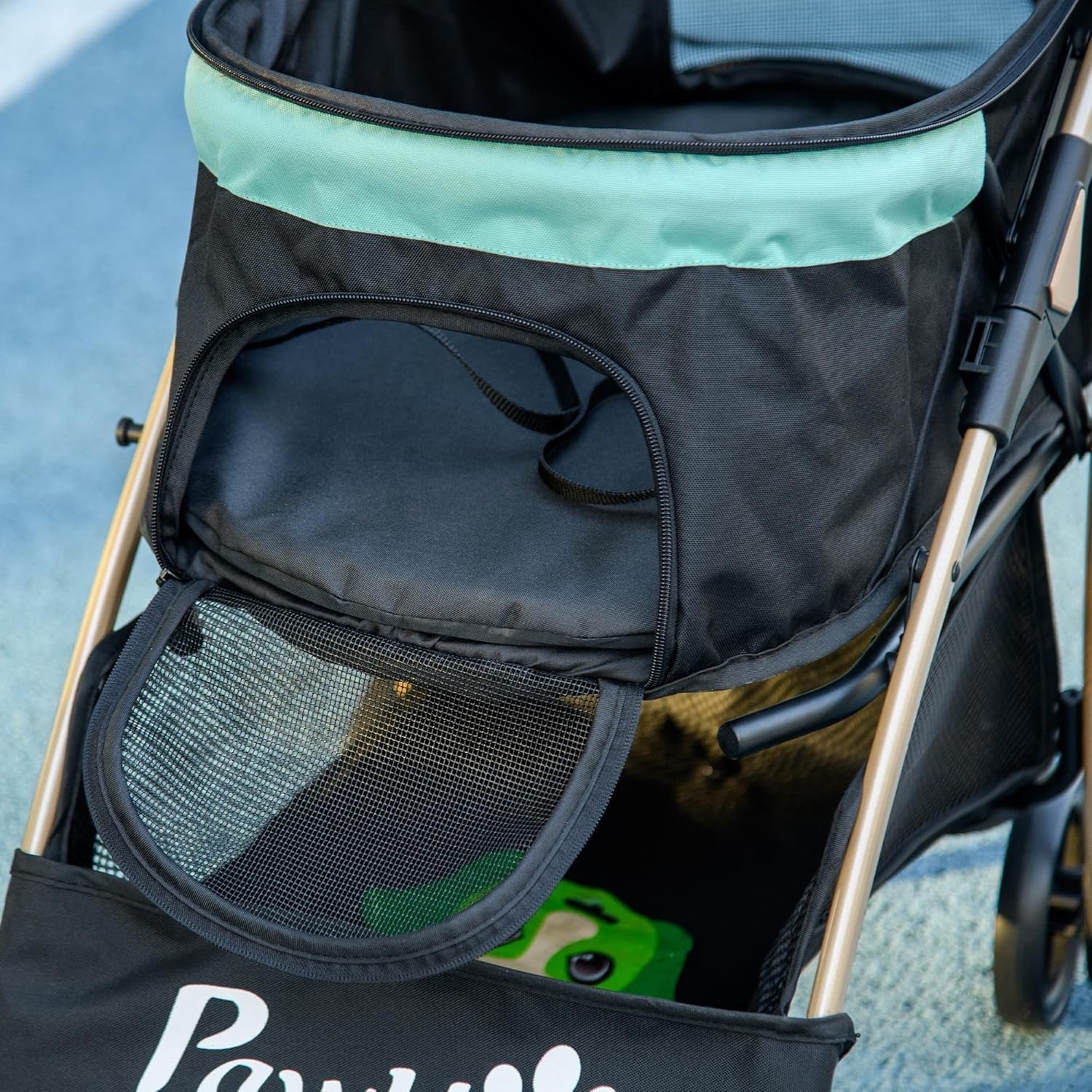 Dog Stroller with Rain Cover Foldable Pet Pushchair Small Dogs Cats