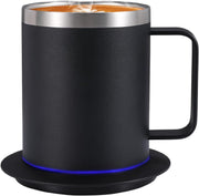 Self Heating Coffee Mug Set USB Warmer 12oz 10H Auto Off