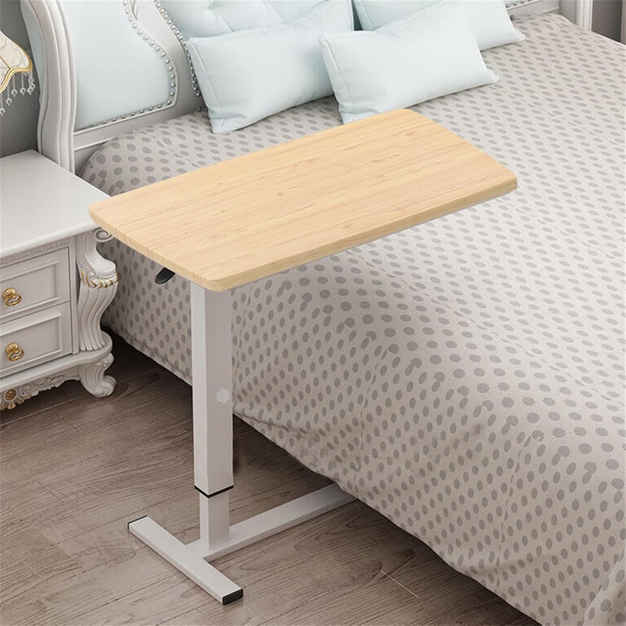 Overbed Table Adjustable Height Laptop Desk C Shaped Rolling Bedside 80x40cm