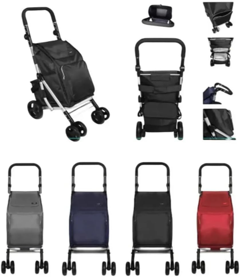 6 Wheel Shopping Trolley 74L Folding Grocery Cart Cooler Bag Adjustable