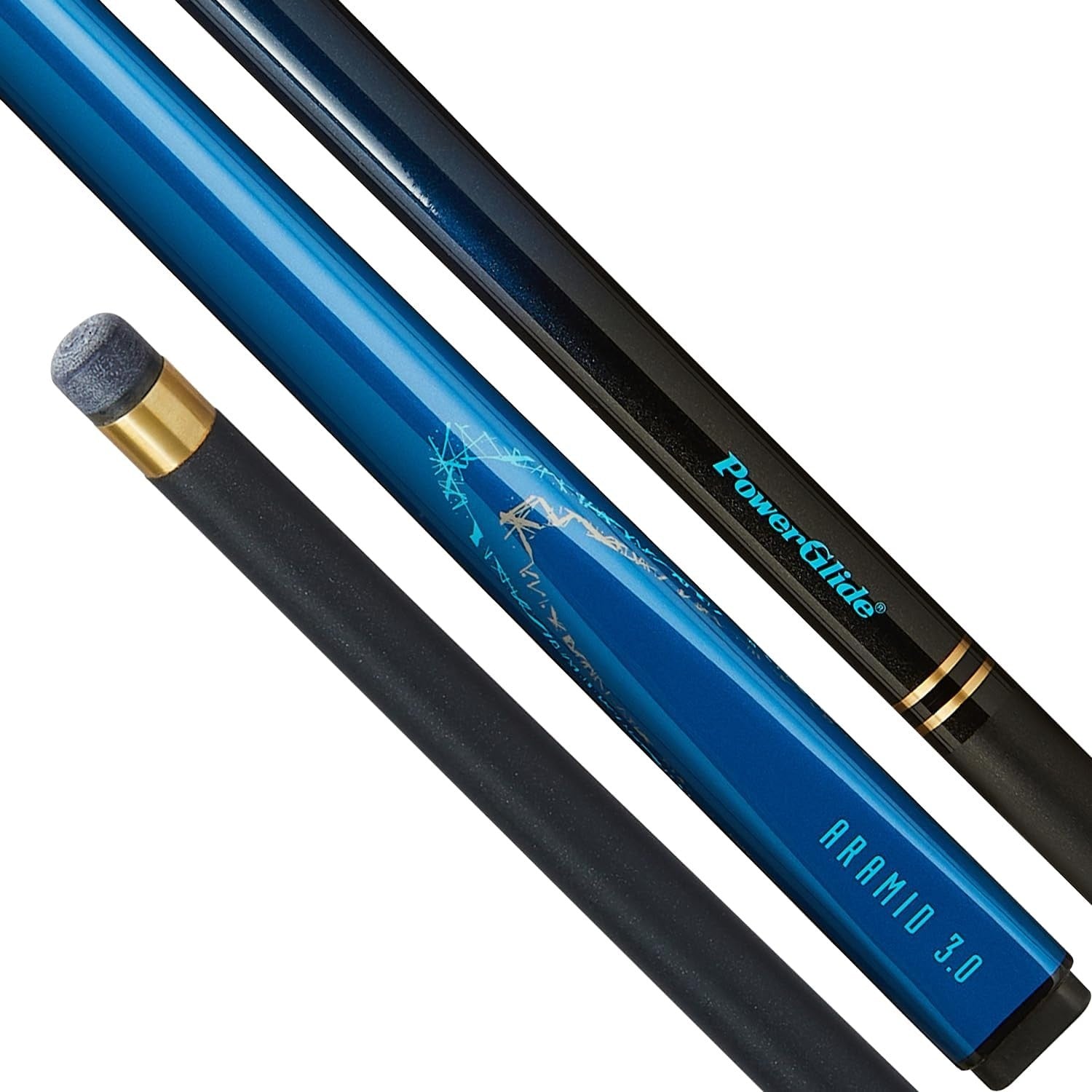 57" Composite Snooker Pool Cue 10mm Tip Carbon Fibre 2pc 18oz
