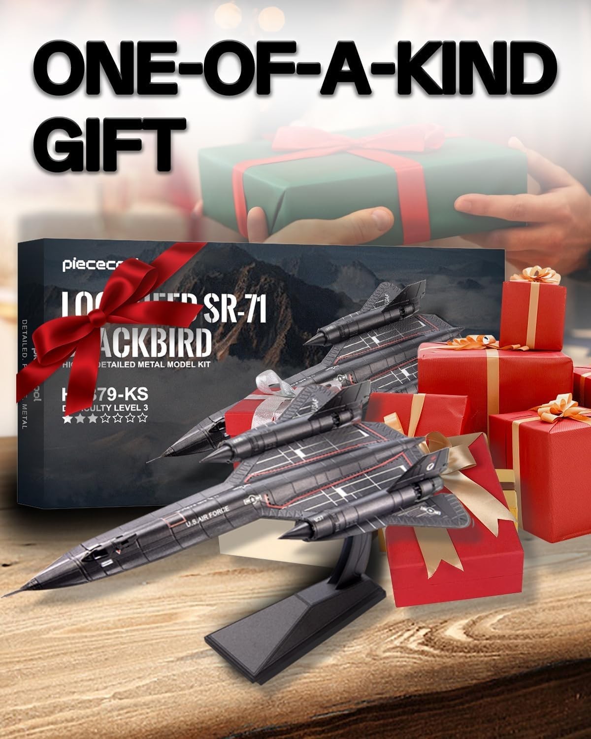Metal 3D Puzzle SR-71 Blackbird Jet Aircraft Model Kit – Stainless Steel DIY