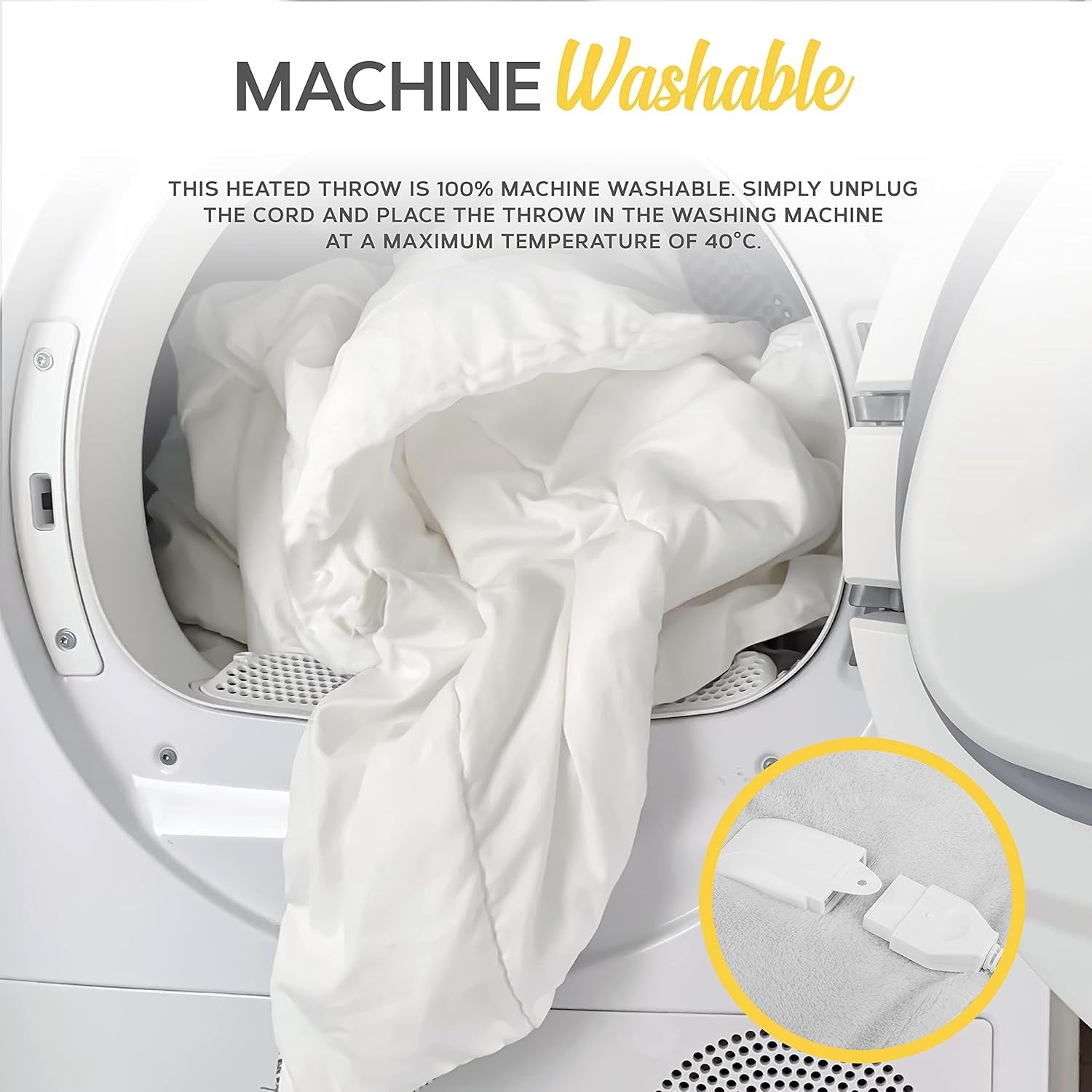 King Electric Heated Underblanket 150x200cm Dual Control 9 Heat Washable