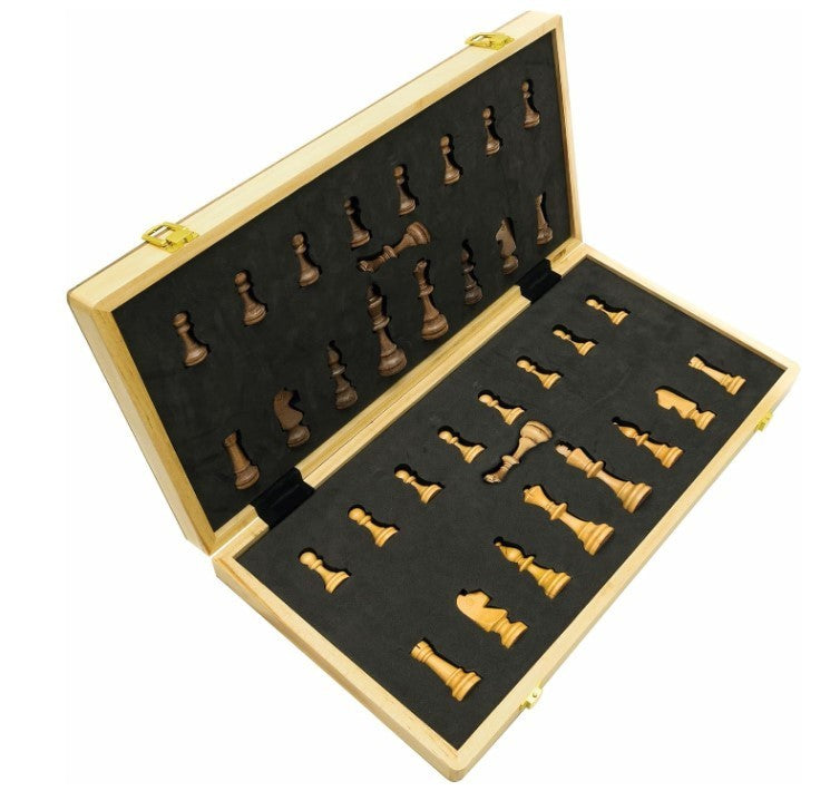 Foldable Wooden Chess Board Set | Magnetic Pieces | Travel-Friendly Luxury Game