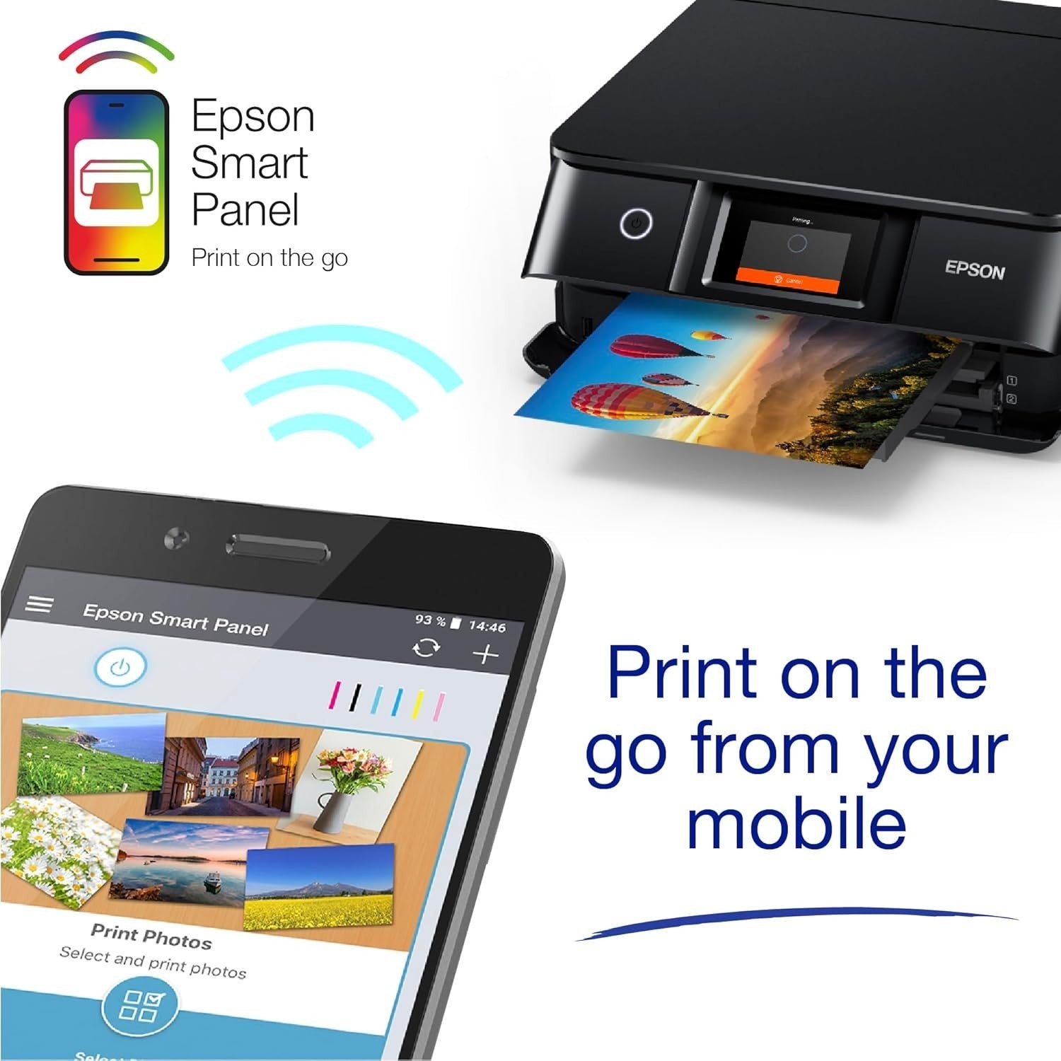 Wireless A4 Photo Printer XP-8700 6-Color Ink Duplex Touchscreen Black