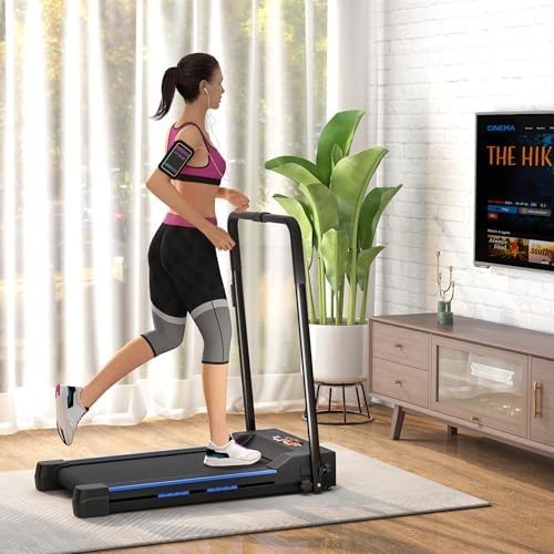 Folding Treadmill Walking Pad 1-6km/h Home Office Compact Gym